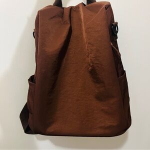 Brown Anti-theft Nylon Backpack